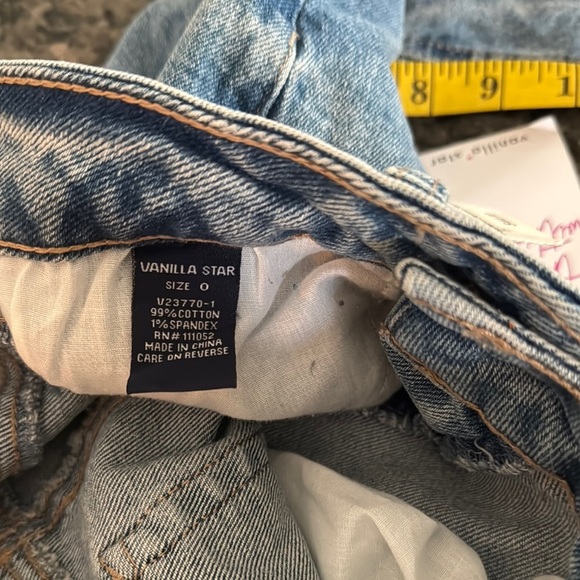 Vanilla star rip and repair ankle denim jeans NWT 0/24 - Picture 13 of 13